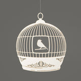 Bird Cage Mobile - ivory