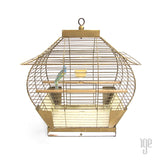 50s Hollywood Regency Bird Cage with Pedestal Stand