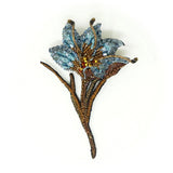 Blue Saffron Flower Brooch | Trovelore