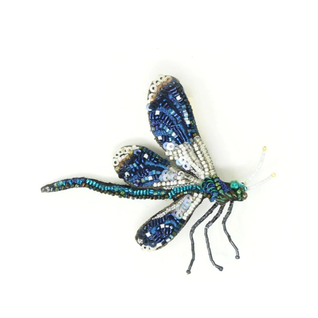 Blue Winged Splendour Dragonfly Brooch | Trovelore