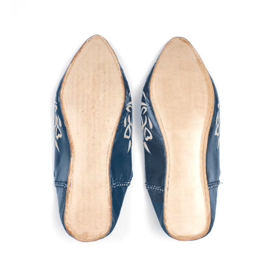 Moroccan Decorative Bohemian Slippers | Indigo – Ige Design