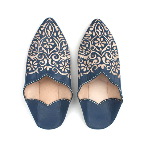 Quattro Ribbed Slippers | Navy-Flame