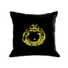 Buddha Pillow - black / gunmetal foil - black / gold foil
