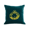 Buddha Pillow - teal / gold foil
