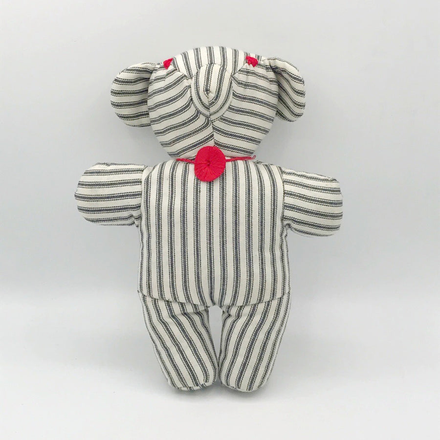 Handmade Striped Ticking Bear