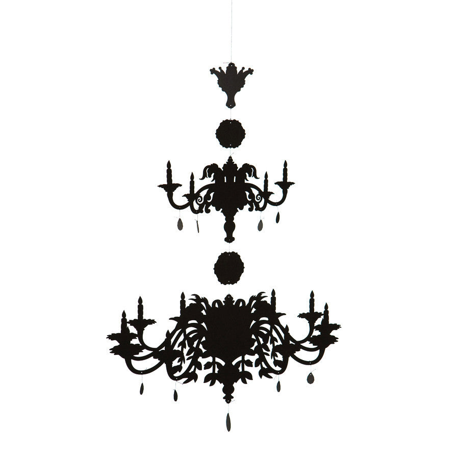 Chandelier Mobile - small / black paper - Xlg / black paper - XXlg / black paper