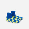 Unisex Checkerboard Bootie Slippers | Lime-Cobalt