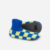 Unisex Checkerboard Bootie Slippers | Lime-Cobalt