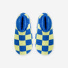 Unisex Checkerboard Bootie Slippers | Lime-Cobalt