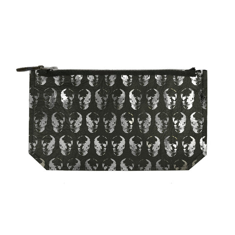 leather skin print pouch