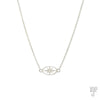 Diamond Starburst Oval Necklace