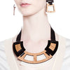 Geometric Wood & Acrylic Necklace