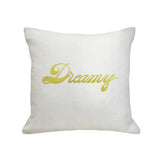 Dreamy Pillow - linen ivory / gold foil / 18 x 18