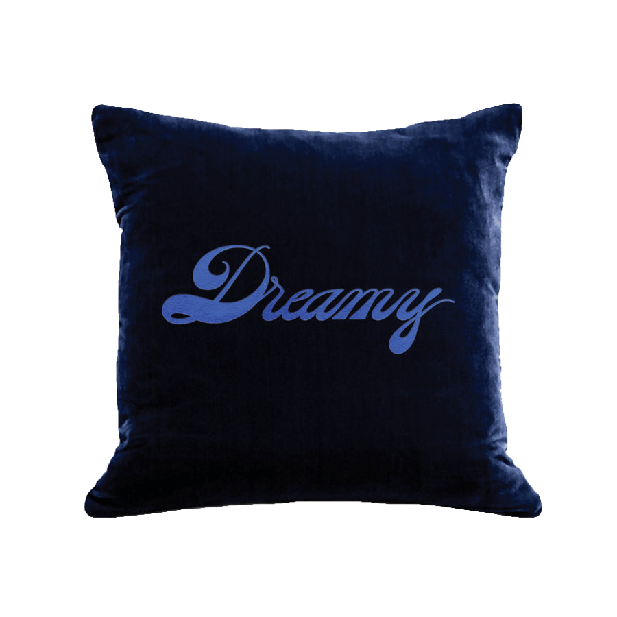 Dreamy Pillow - navy / blue foil / 18 x 18