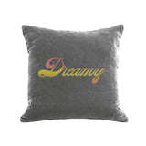 Dreamy Pillow - platinum / rainbow pink foil / 18 x 18