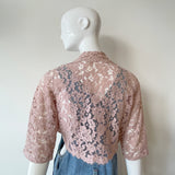 Vintage Dusty Rose Lace Shrug