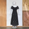 Vintage Off the Shoulder Maxi Dress