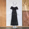 Vintage Off the Shoulder Maxi Dress