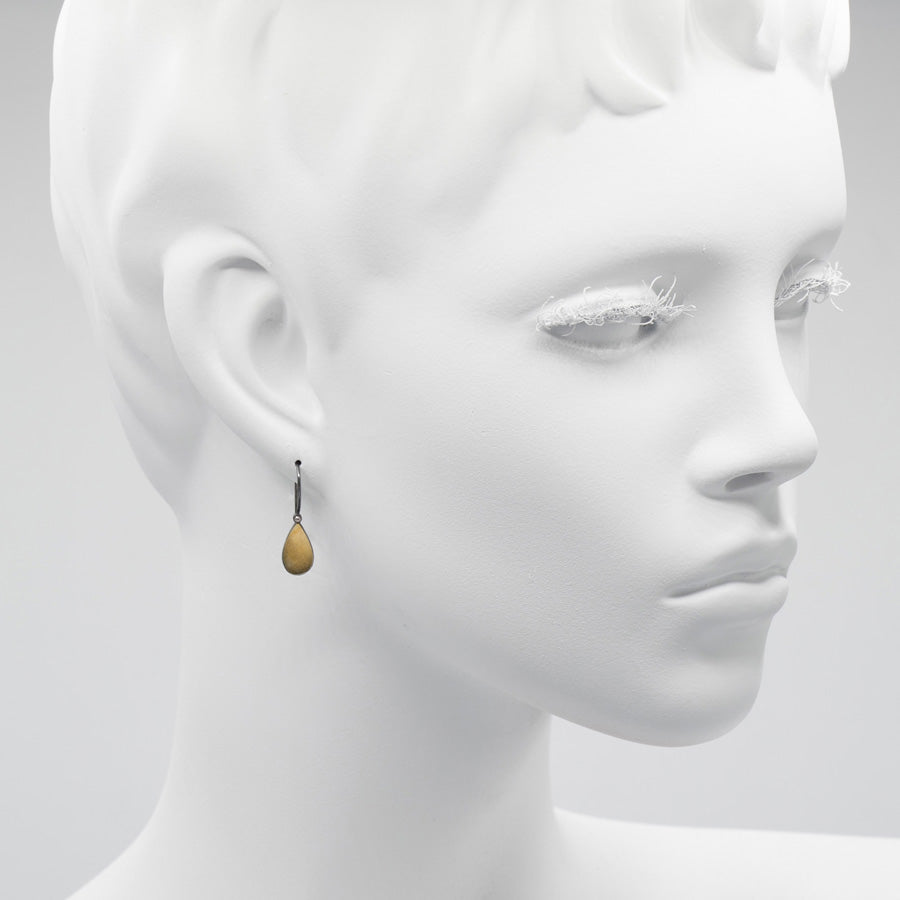 22kt Gold and Sterling Teardrop Earrings