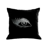 Eye Pillow (Right) - black / gunmetal foil