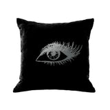 Eye Pillow (Left) - black / gunmetal foil