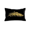 Feather Pillow - black / gold foil / 12 x 16