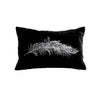 Feather Pillow - black / gunmetal foil / 12 x 16