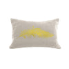 Feather Pillow - cream / gold foil / 12 x 16