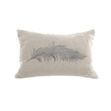 Feather Pillow - cream / gunmetal foil / 12 x 16"