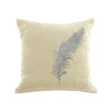 Feather Pillow - cream / gunmetal foil / 18 x 18