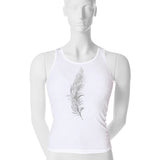 Metallic Feather Tank Top - 1 (SM) / gunmetal foil - 2 (MD) / gunmetal foil - 3 (LG) / gunmetal foil