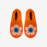 Knit Flower Power Pom Pom Socks-Slippers | Flame