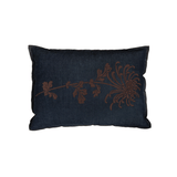 Denim Flocked Mum Pillow - Brown