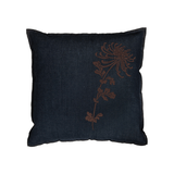 Denim Flocked Mum Pillow 18x18 - Brown