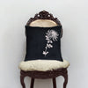 Denim Flocked Mum Pillow 18x18