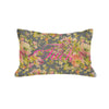 F*ck Pillow - dark floral linen / hot pink foil
