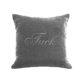 F*ck Pillow - platinum / gunmetal foil