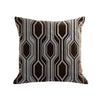 Geo Pillow - chocolate / gunmetal foil / 18 x 18