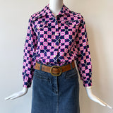 Vintage Graphic Circle Ink Pink 'POP' Print Shirt