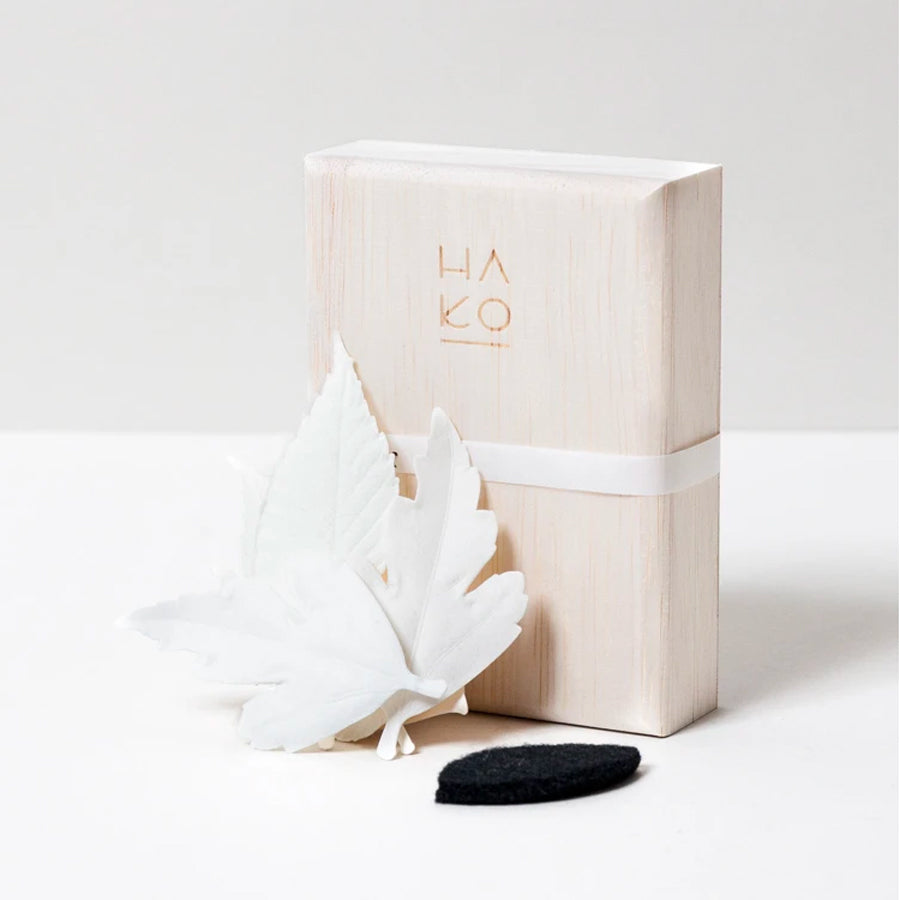 HA KO White Paper Incense - Wooden Box Set of 5 With Incense Mat