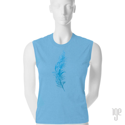 Feather Muscle T - 3 (LG) / aqua-aqua - 2 (MD) / aqua-aqua