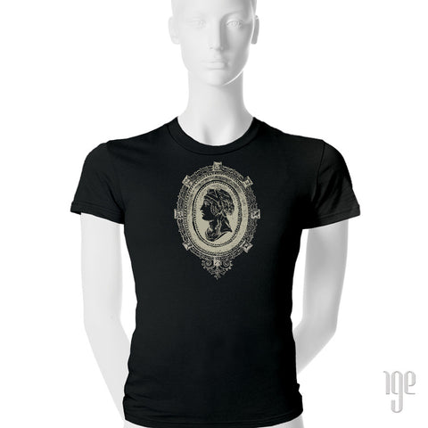 Cameo Man T-Shirt - 1 (SM) / cream / black ink - 2 (MD) / black / ivory - 3 (LG) / black / ivory