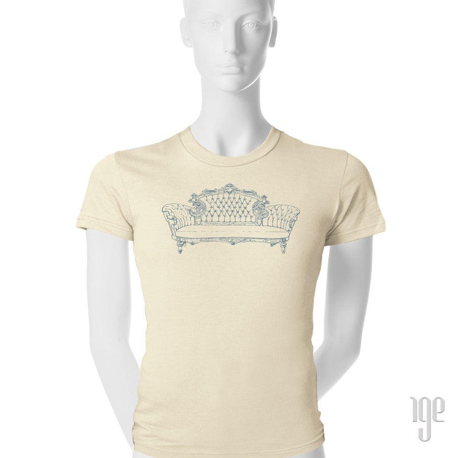 Settee T-Shirt - 1 (SM) / light blue ink - 2 (MD) / light blue ink - 3 (LG) / light blue ink