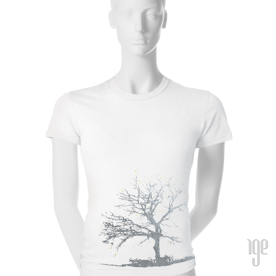 Tree T-Shirt - 1 (SM) / white-gunmetal - 2 (MD) / white-gunmetal