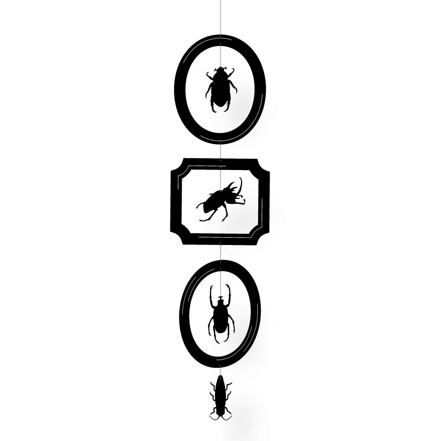 Insecte Silhouette Mobile - black paper