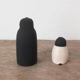 Handmade Japanese Wooden Figurine | Penguin Pair