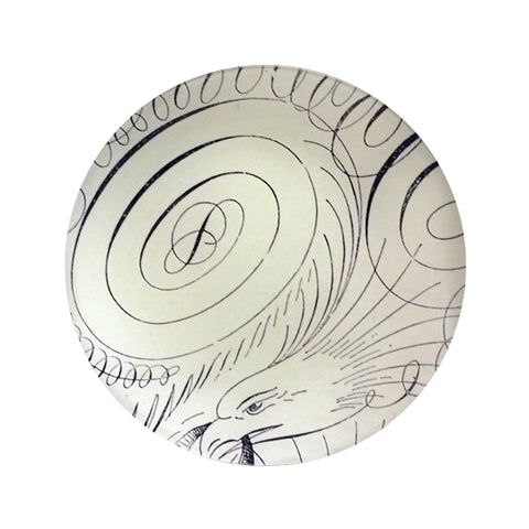 Eagle Black & White Script Plate - 8" Round