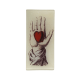 Holding Heart in Hand Tray - 7 x 3.5" Rectangle