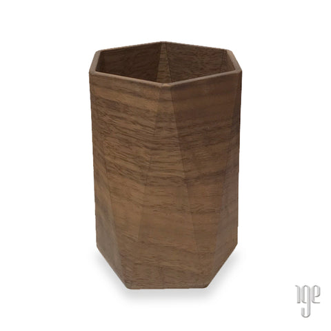 Kenichi Mizushima Faceted Walnut Holder | Triangular