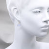 Large Oval Horizontal Earrings | Chalcedony